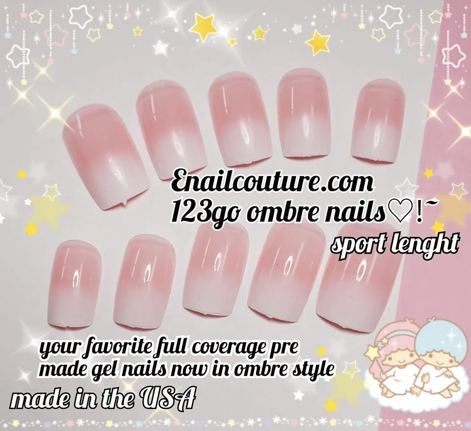 123 Go! Nail KIT (Soft Gel Full Cover Tips Kit for Soak Off Nail Extensions, Jelly Tips False Press on Nails)