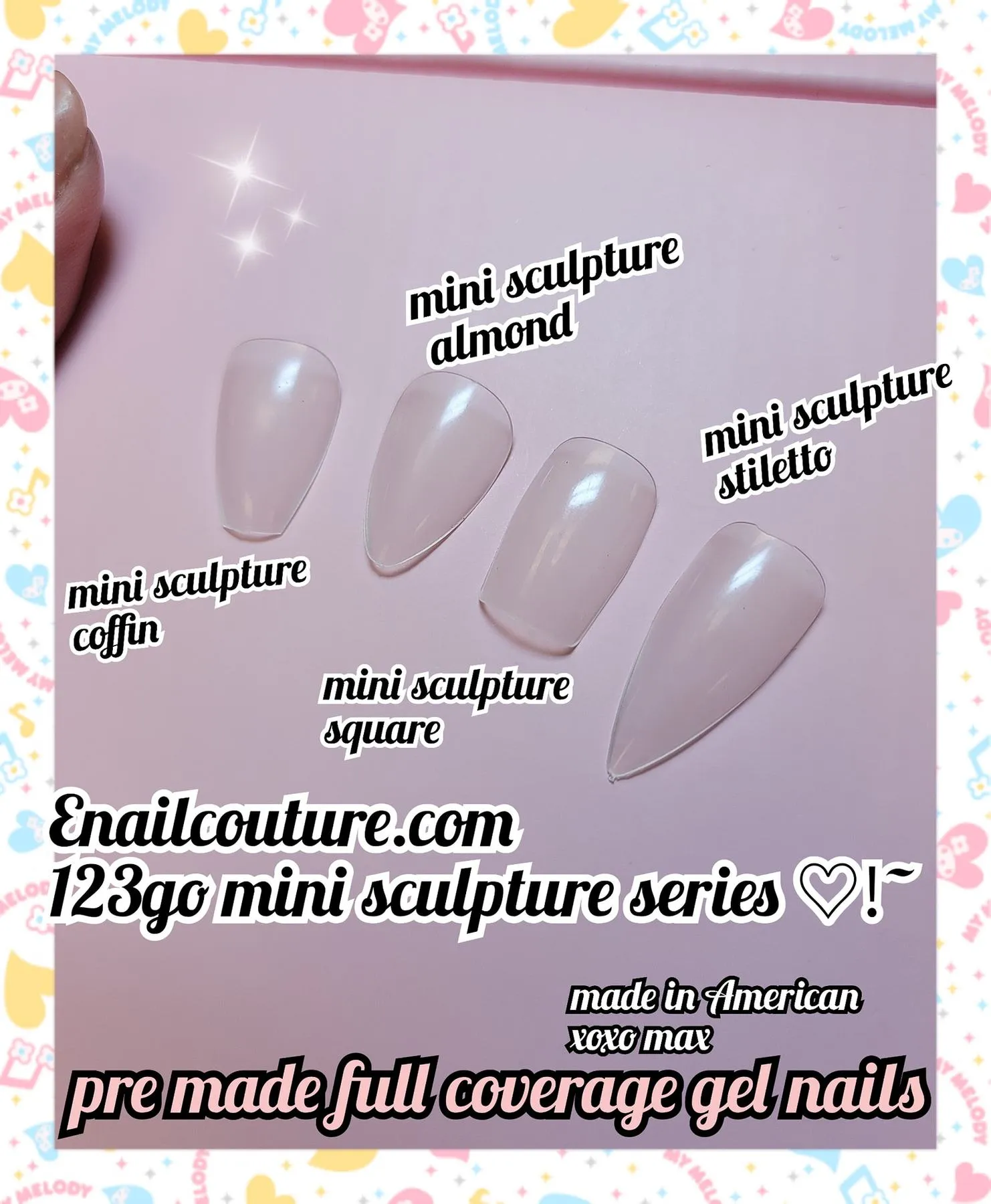 123 Go! Nail KIT (Soft Gel Full Cover Tips Kit for Soak Off Nail Extensions, Jelly Tips False Press on Nails)