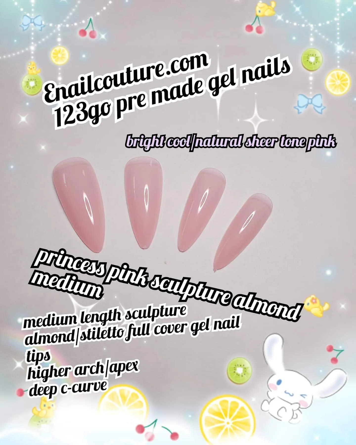 123 Go! Nail KIT (Soft Gel Full Cover Tips Kit for Soak Off Nail Extensions, Jelly Tips False Press on Nails)