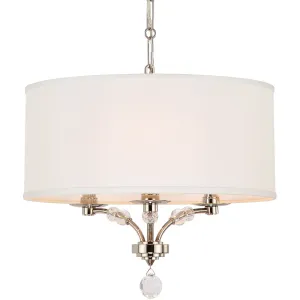 3 Light Polished Nickel Modern Mini Chandelier - C193-8005-PN