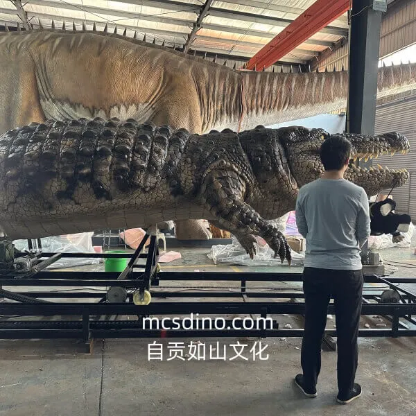 3.6m Giant Animatronic Crocodile Bust-MAC005B