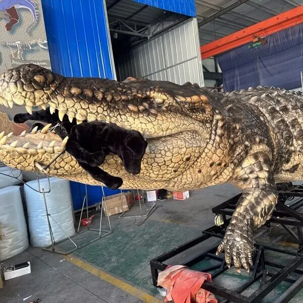 3.6m Giant Animatronic Crocodile Bust-MAC005B