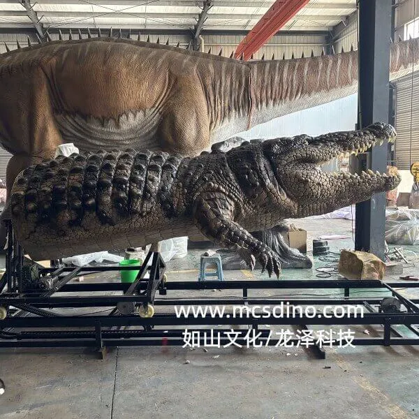 3.6m Giant Animatronic Crocodile Bust-MAC005B