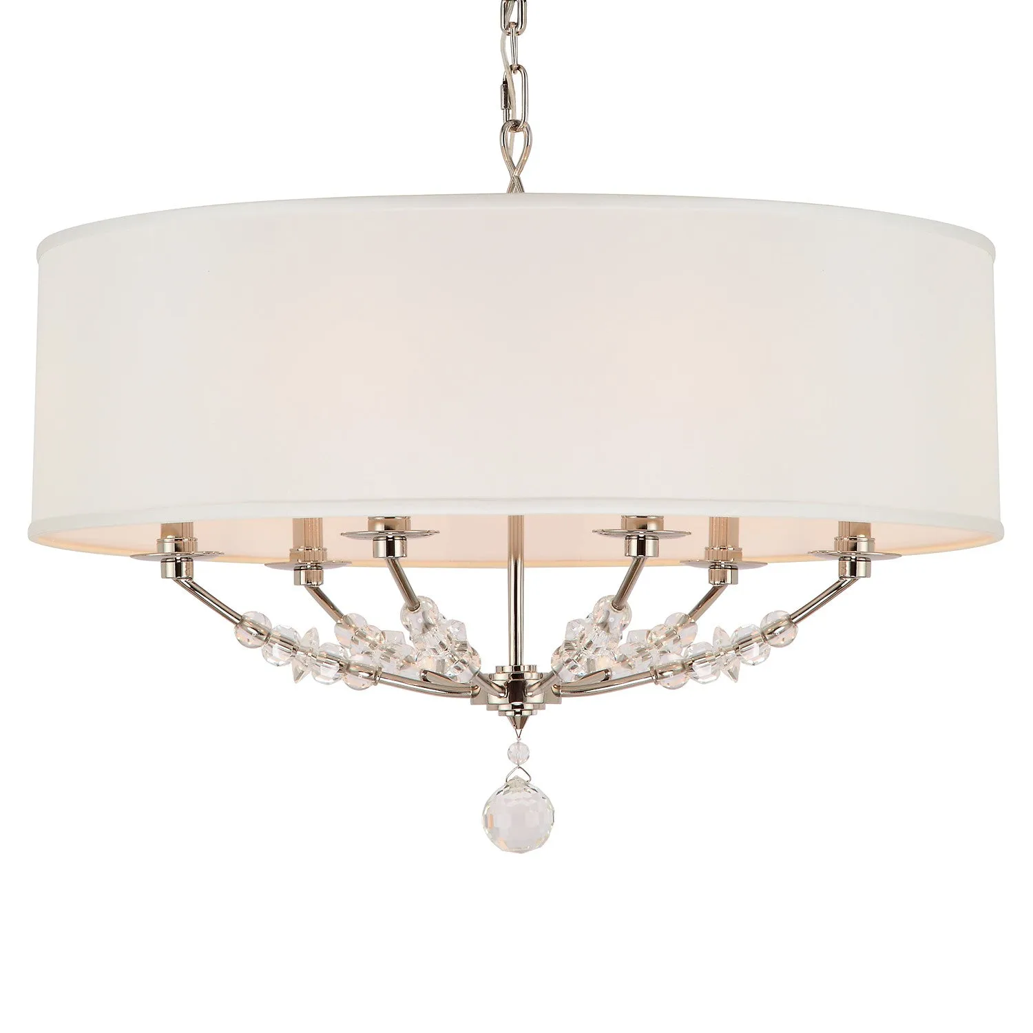 6 Light Polished Nickel Modern Chandelier - C193-8006-PN