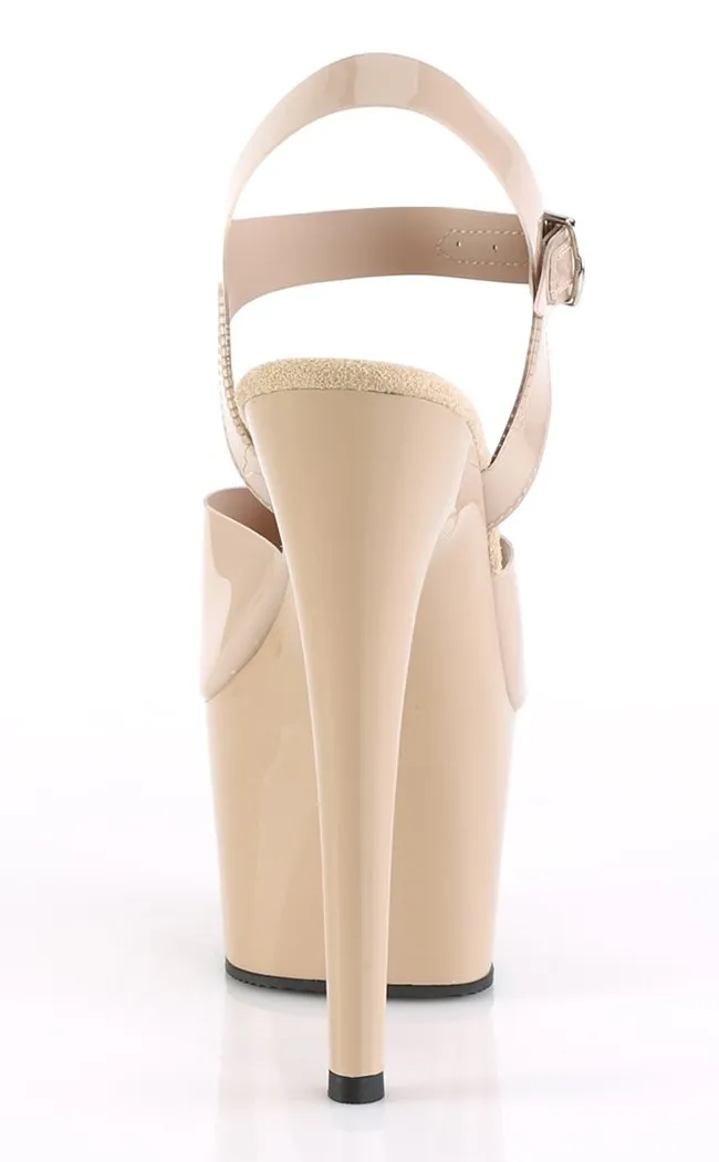 ADORE-708N Cream Jelly-Like Platform Heels