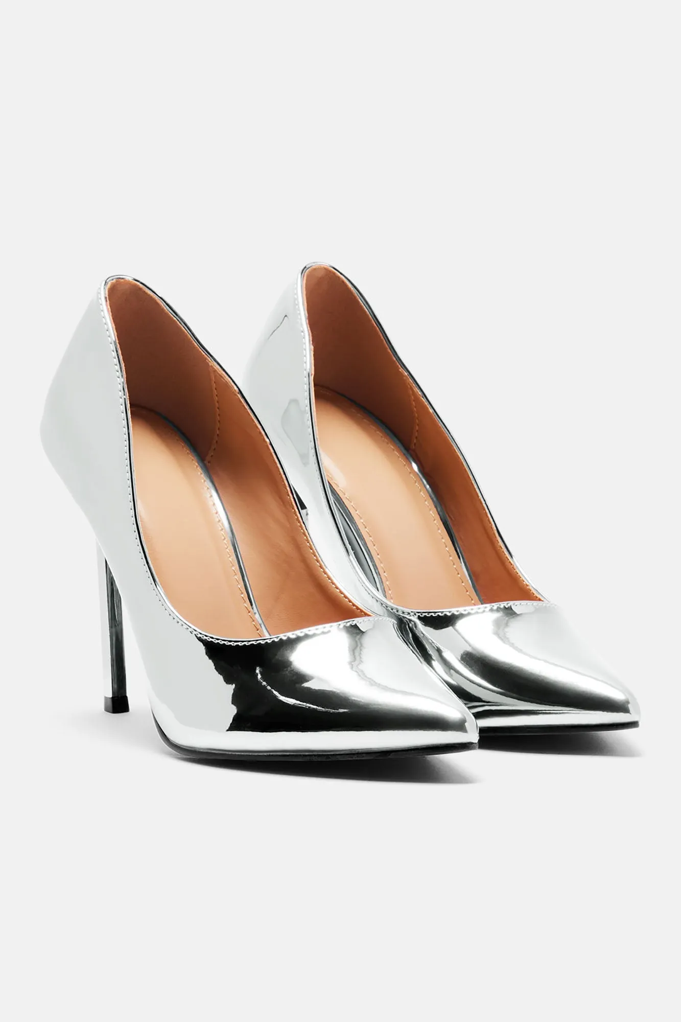 Alexia Stiletto Pumps - Silver