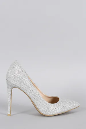 Anne Michelle Glitter Pointy Toe Pump