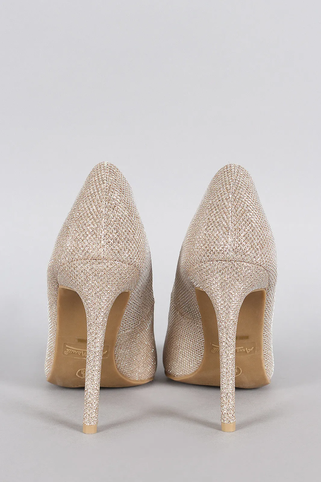 Anne Michelle Glitter Pointy Toe Pump