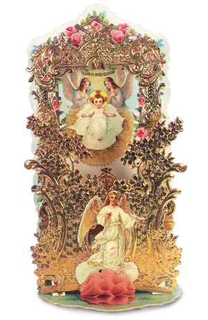 Antique German Pop-Up Angel Card