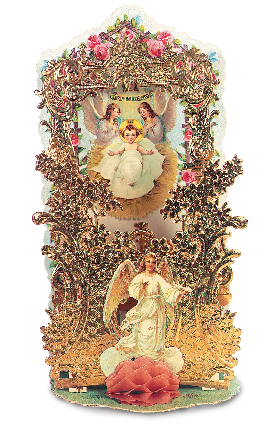 Antique German Pop-Up Angel Card