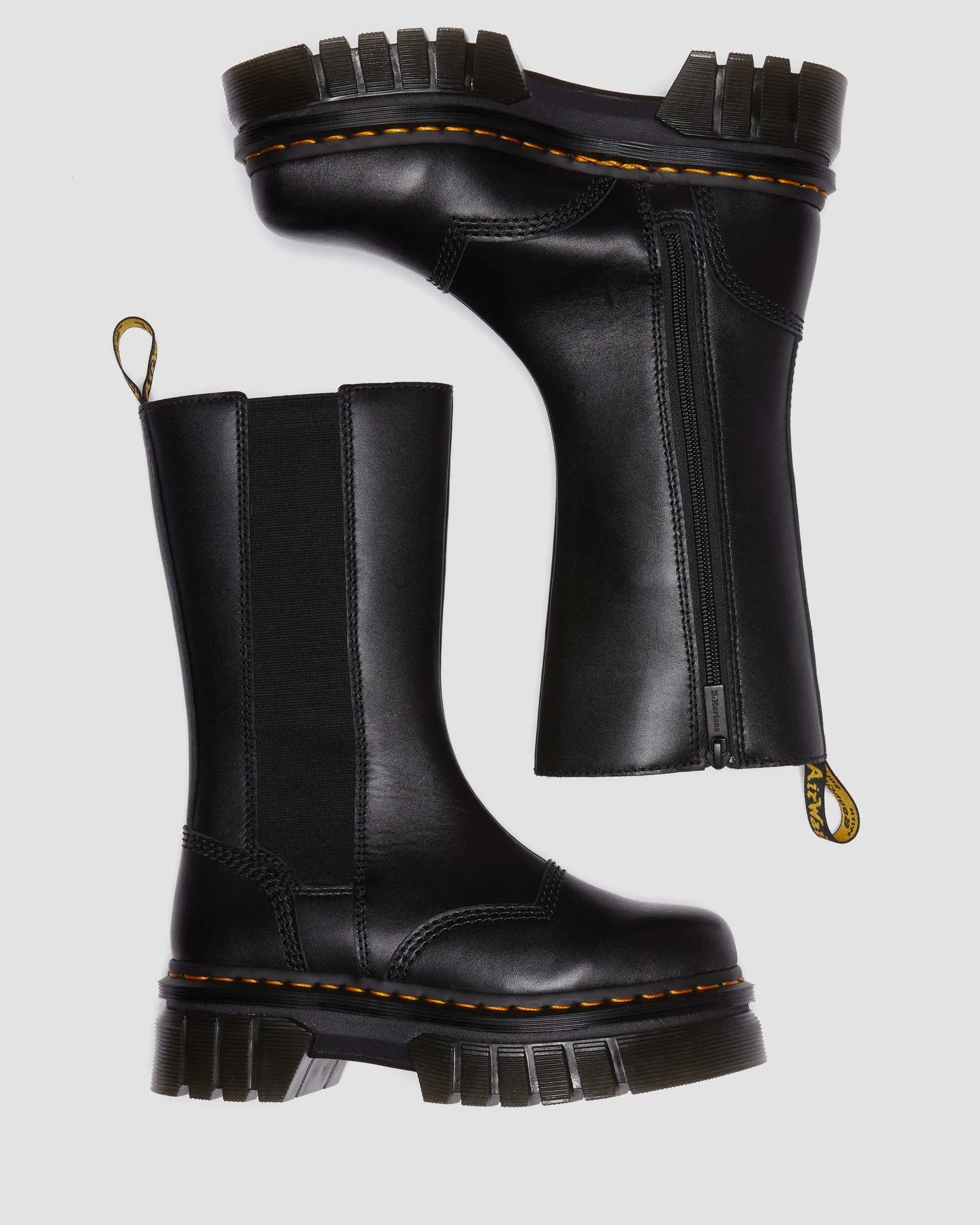 Audrick Tall Dr. Nappa Leather Platform Chelsea Boots. Martens