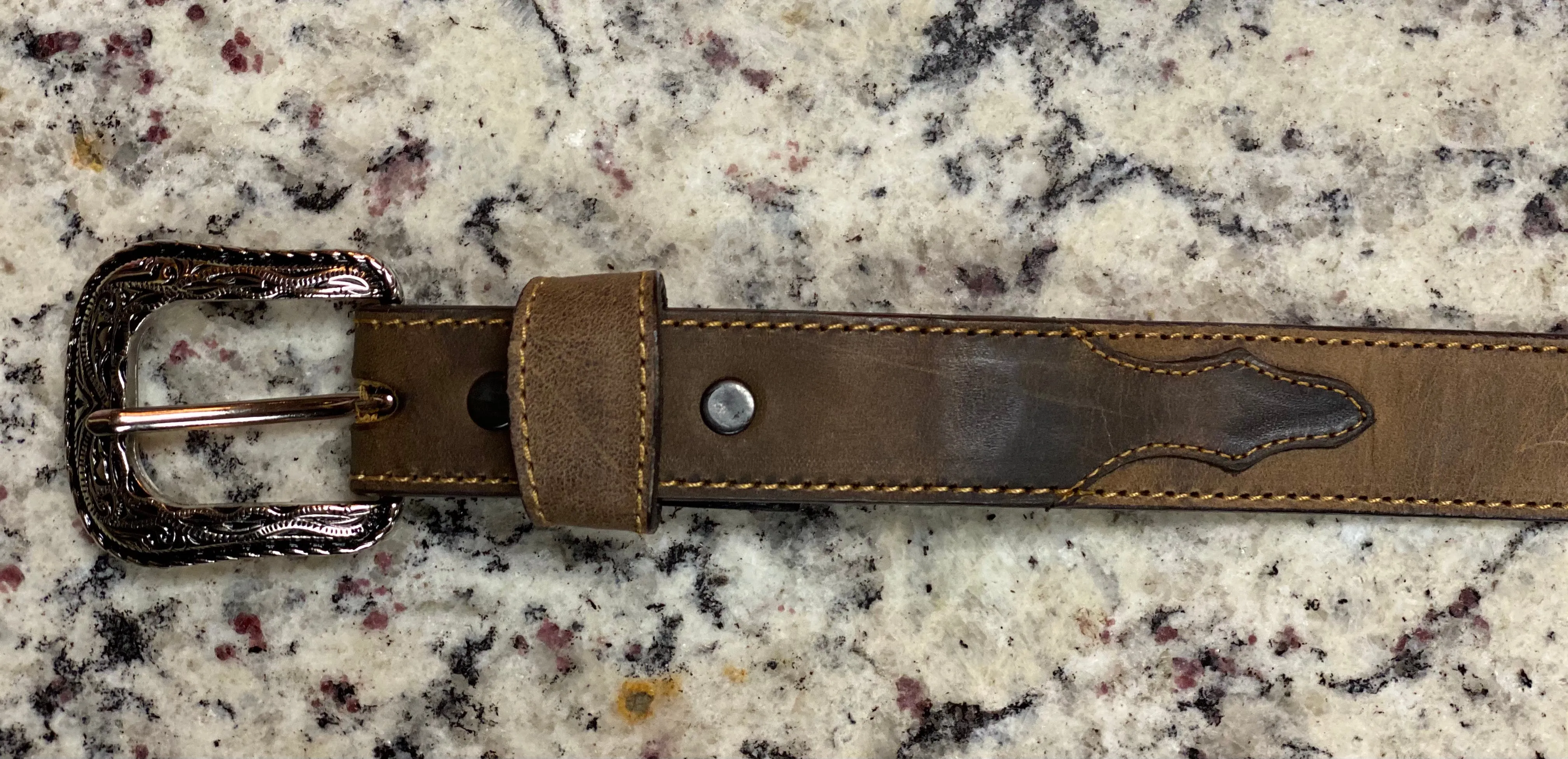 B1033 - Rockin Leather - Distressed Chocolate Brown - Kids Belt