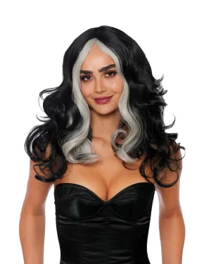 Black & Gray Color Blocked Wig