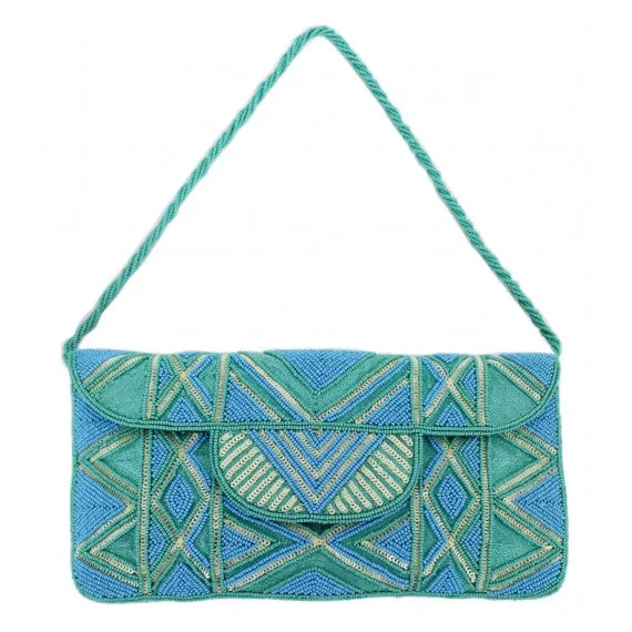 Blue Turquoise/Sea Green Mzuri Clutch Bag