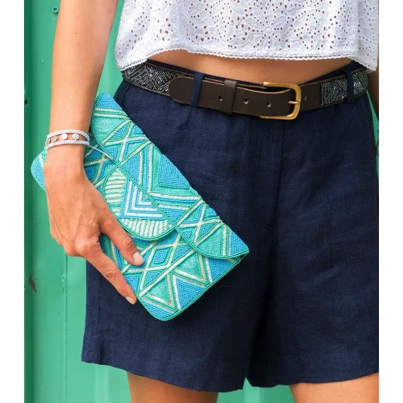 Blue Turquoise/Sea Green Mzuri Clutch Bag