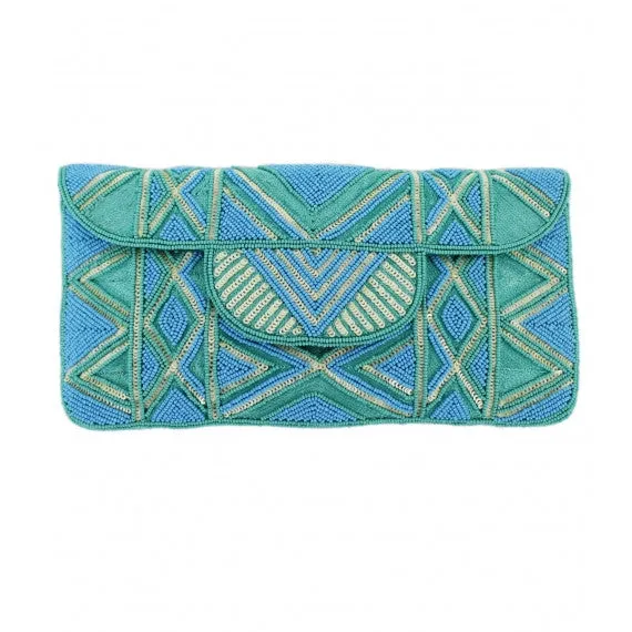 Blue Turquoise/Sea Green Mzuri Clutch Bag