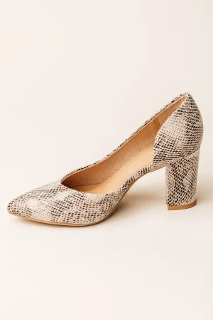 Celeste Open Side Heel in Snake Print