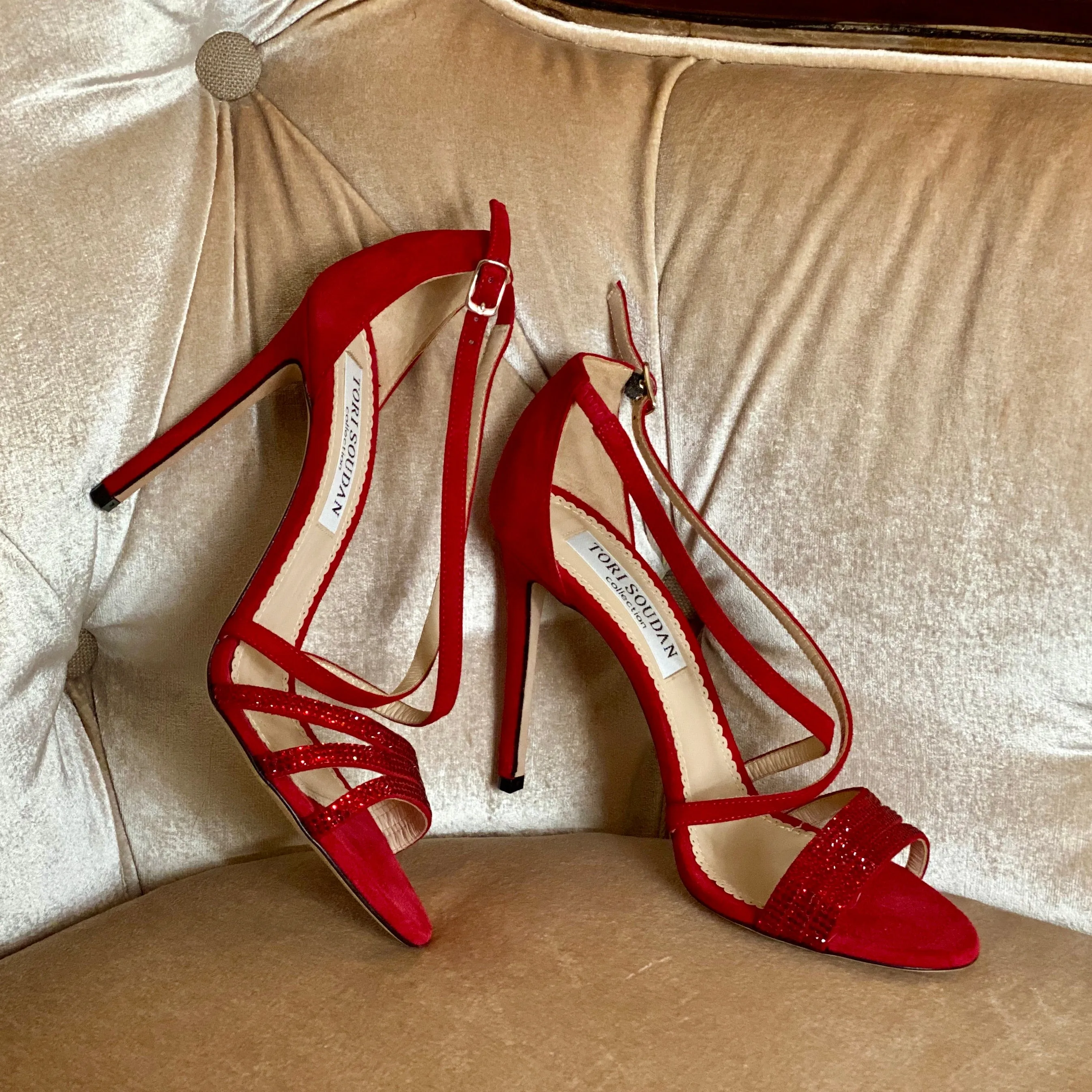 Cheryl High Heel Sandal- Red