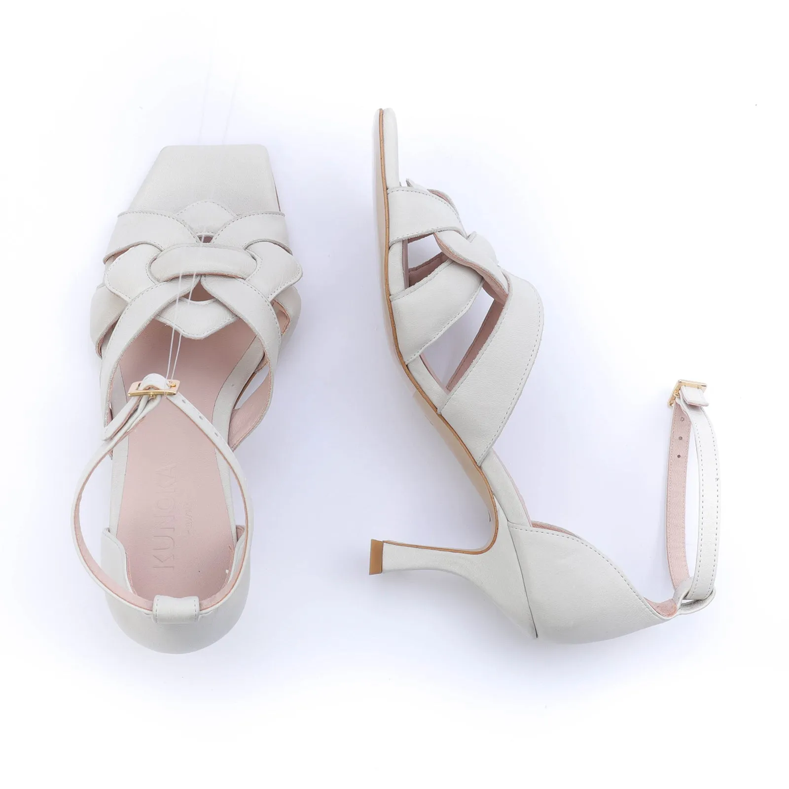 CLAIRE high heel sandal - off white