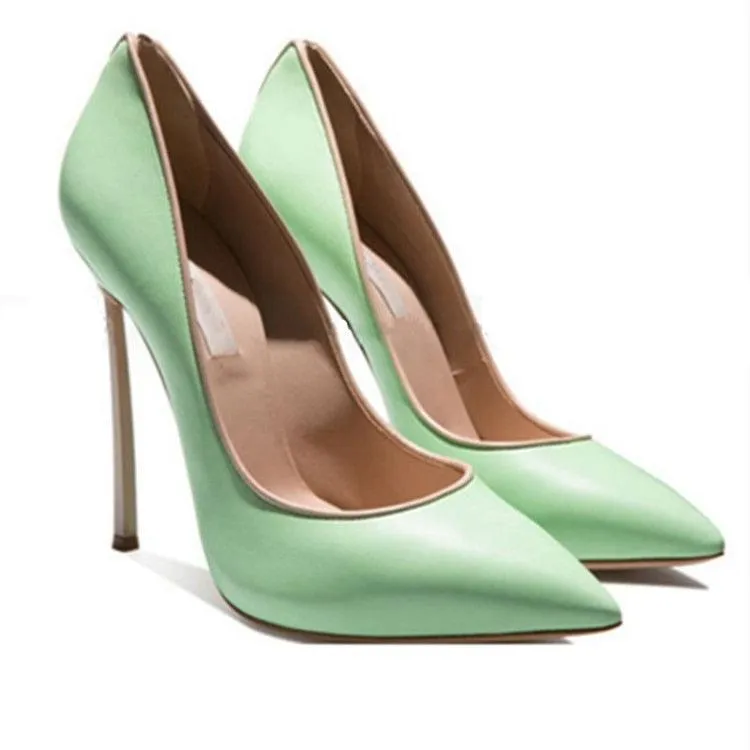 Contrast Coloured 12 cm High Heel Pumps