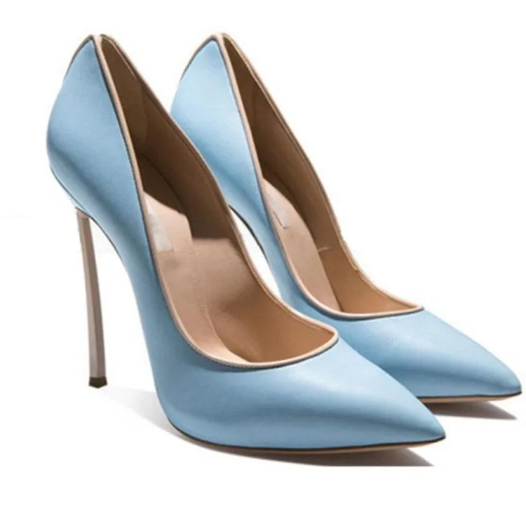 Contrast Coloured 12 cm High Heel Pumps