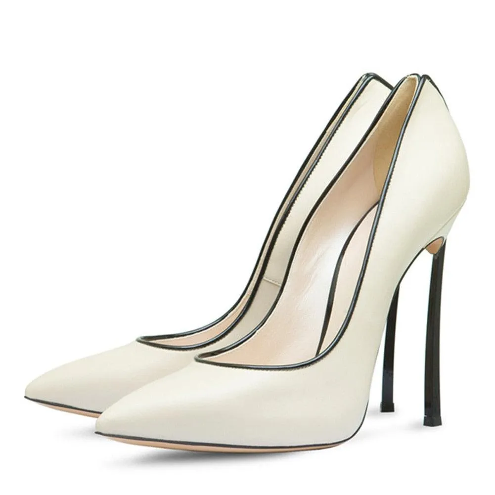 Contrast Coloured 12 cm High Heel Pumps