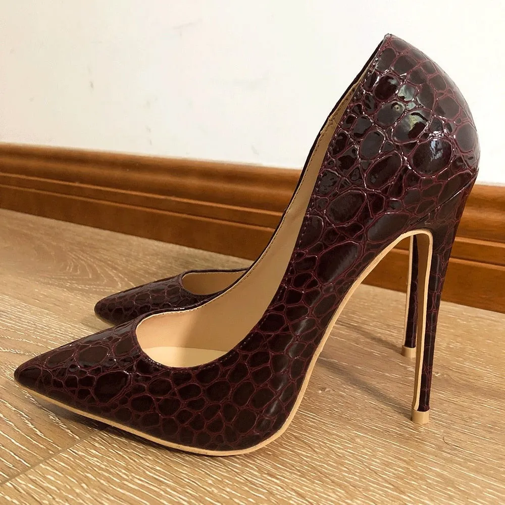 CrocChic Exotic Stiletto High Heel Pumps