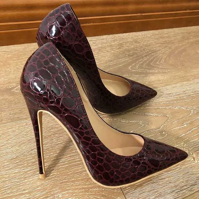 CrocChic Exotic Stiletto High Heel Pumps