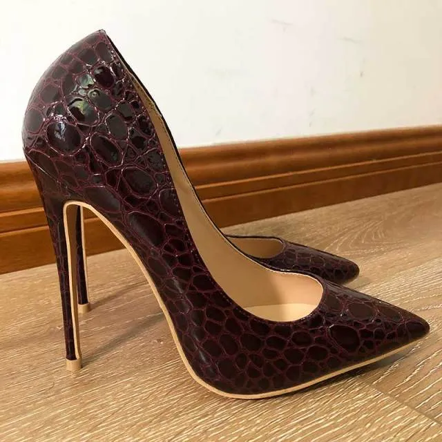 CrocChic Exotic Stiletto High Heel Pumps