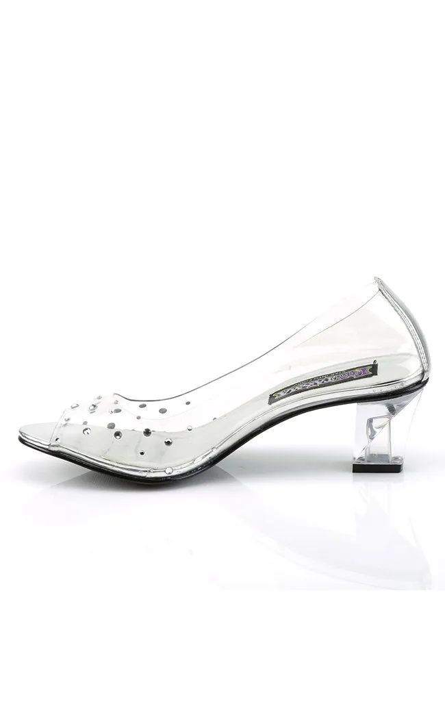 CRYSTAL-100 Clear Lucite Cinderella Heels