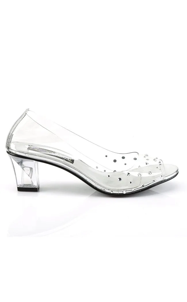 CRYSTAL-100 Clear Lucite Cinderella Heels