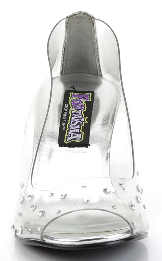 CRYSTAL-100 Clear Lucite Cinderella Heels