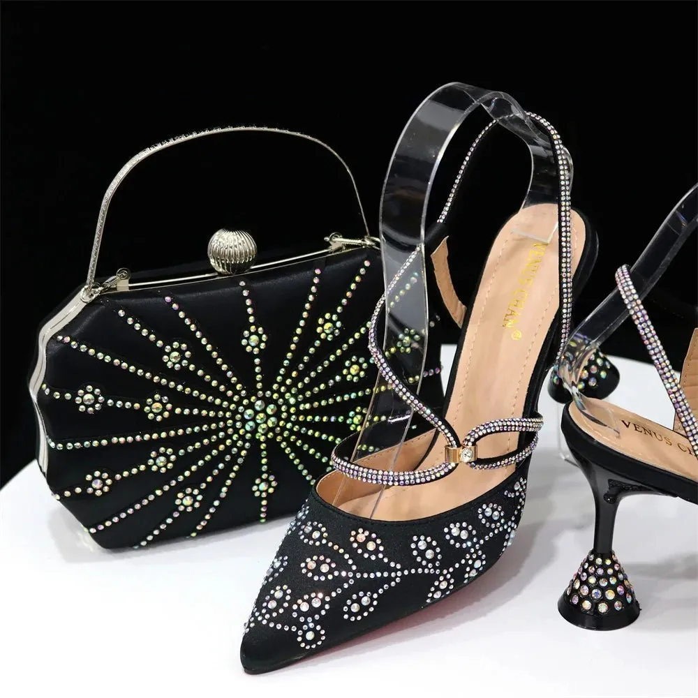 Elegant Affairs: Ladies' High Heels & Bag Set for Weddings