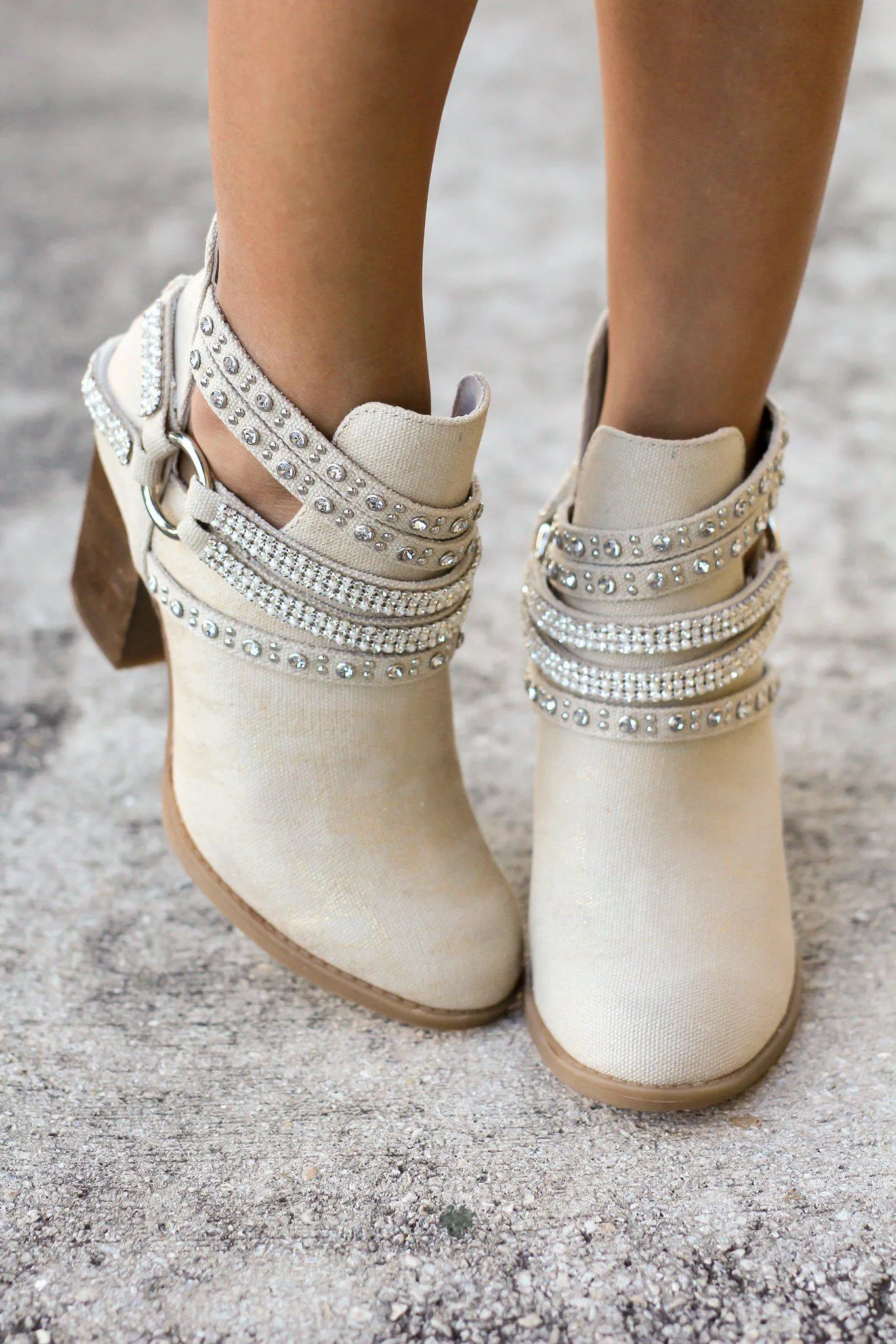 Elly Cream Booties