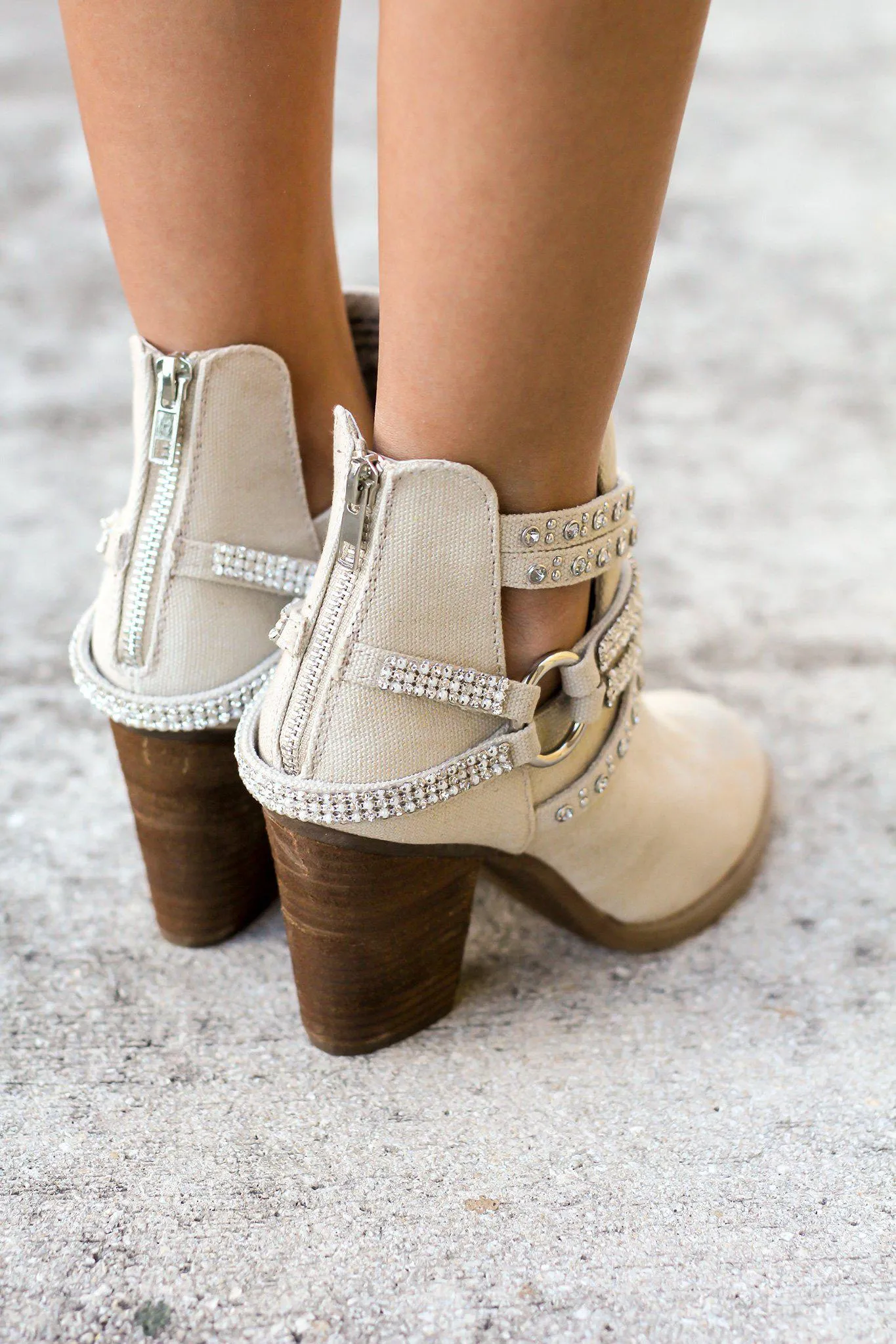 Elly Cream Booties