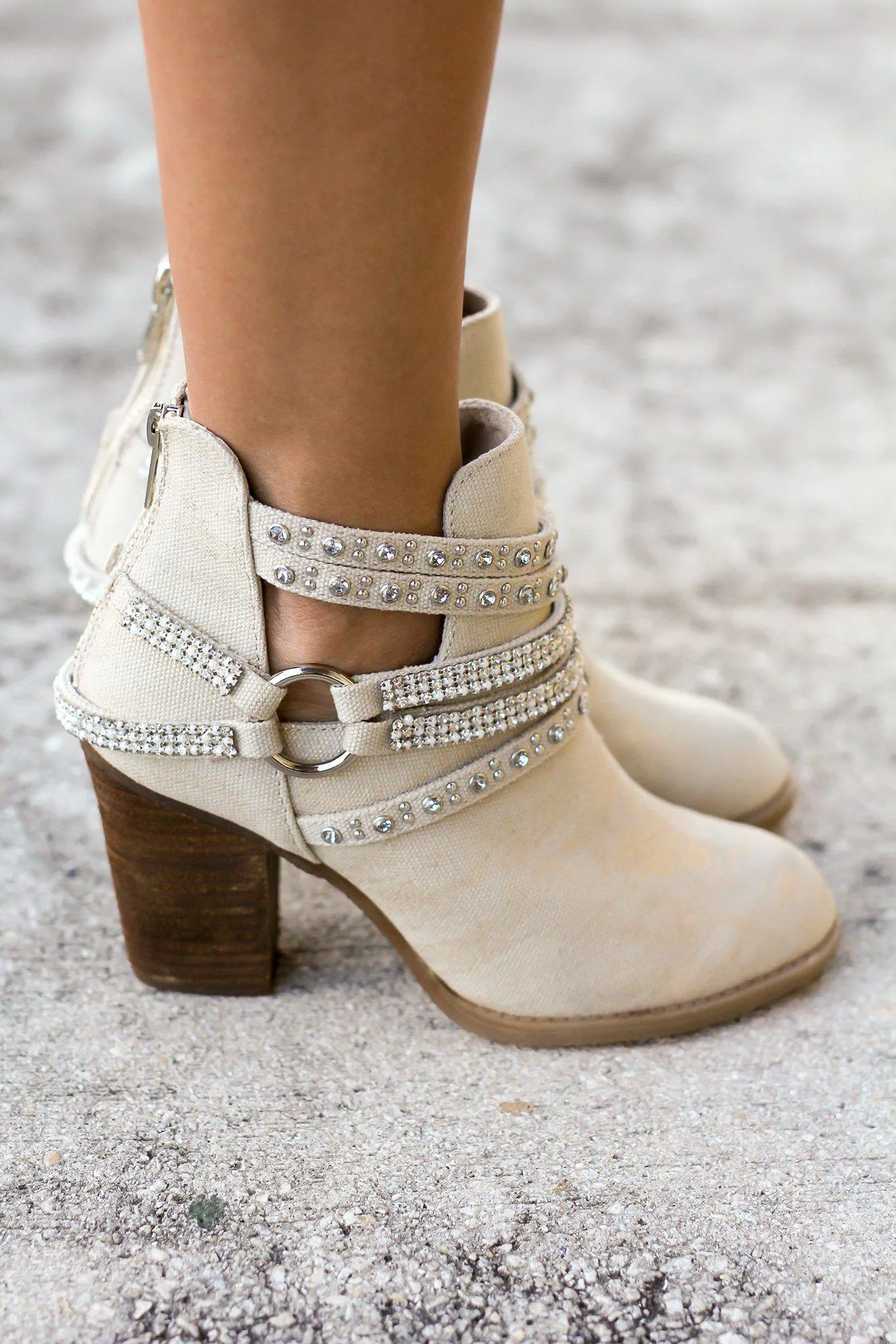 Elly Cream Booties