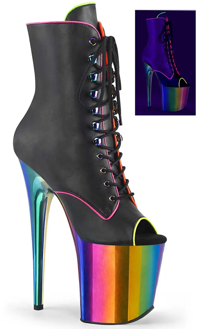 FLAMINGO-1021RC-02 Black & Rainbow Ankle Boots