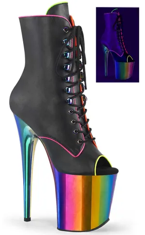 FLAMINGO-1021RC-02 Black & Rainbow Ankle Boots