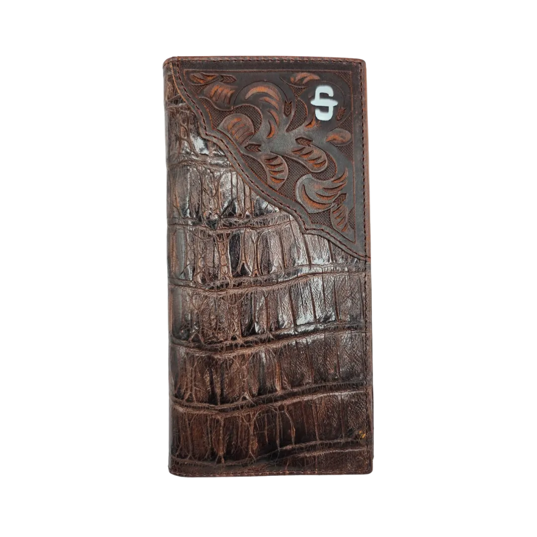 Gem Dandy Stetson Brown Floral Embossed Rodeo Wallet