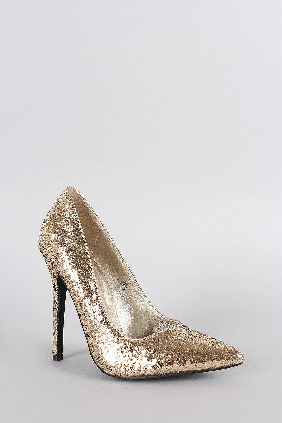 Glitter Pointy Toe Single Sole Stiletto Pump