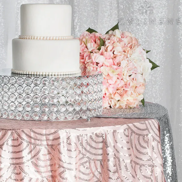 Glitz Sequin Table Runner - Silver