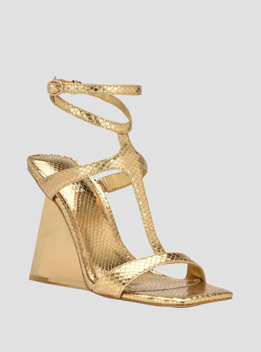 Gold Bacio Metallic High Heels