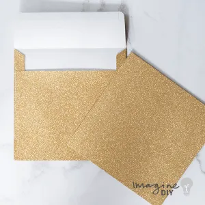 Gold Glitter Envelope - 16cm square