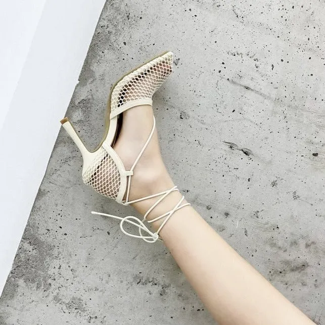 Isla Square Mesh Pump Heels