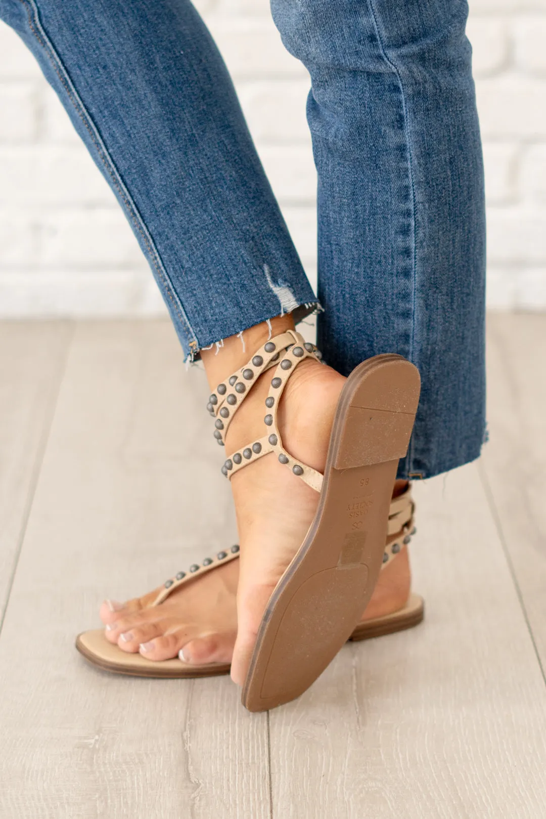 Oaklyn Studded Gladiator Sandal