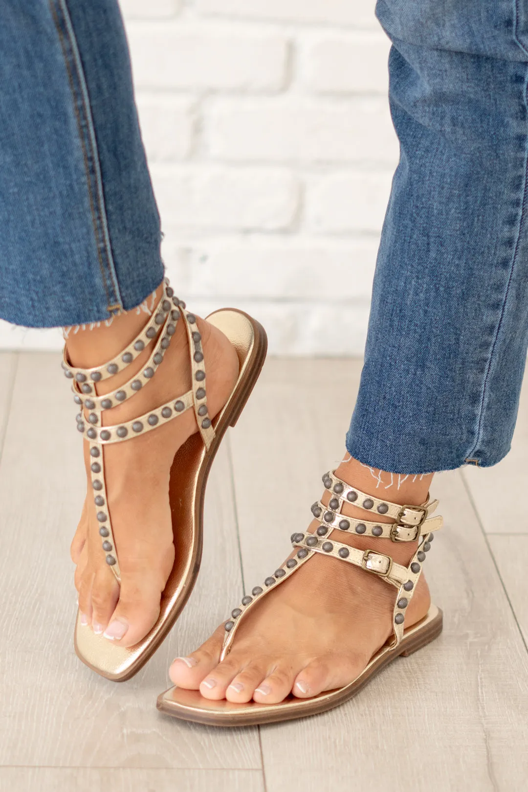 Oaklyn Studded Gladiator Sandal