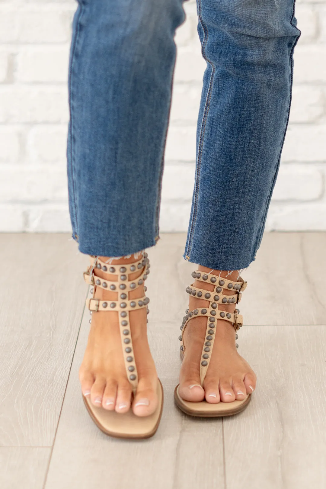 Oaklyn Studded Gladiator Sandal