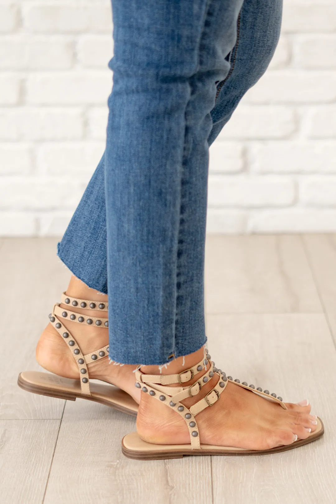 Oaklyn Studded Gladiator Sandal