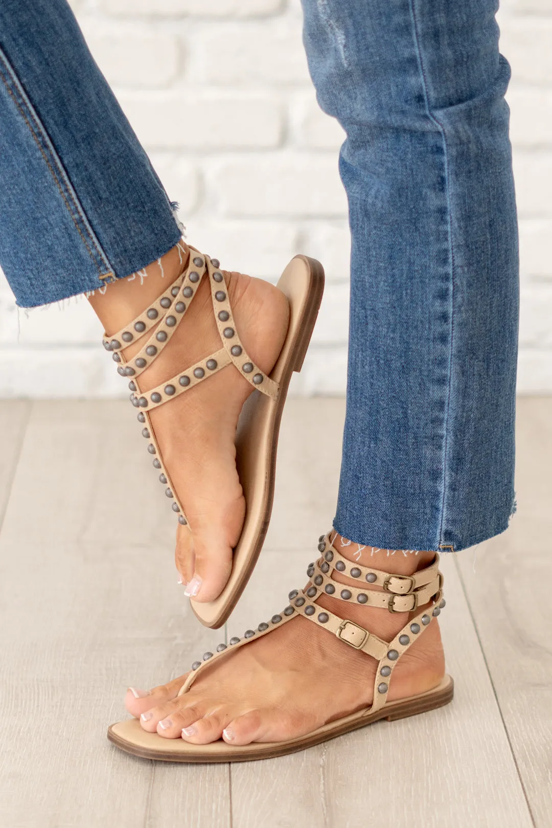 Oaklyn Studded Gladiator Sandal