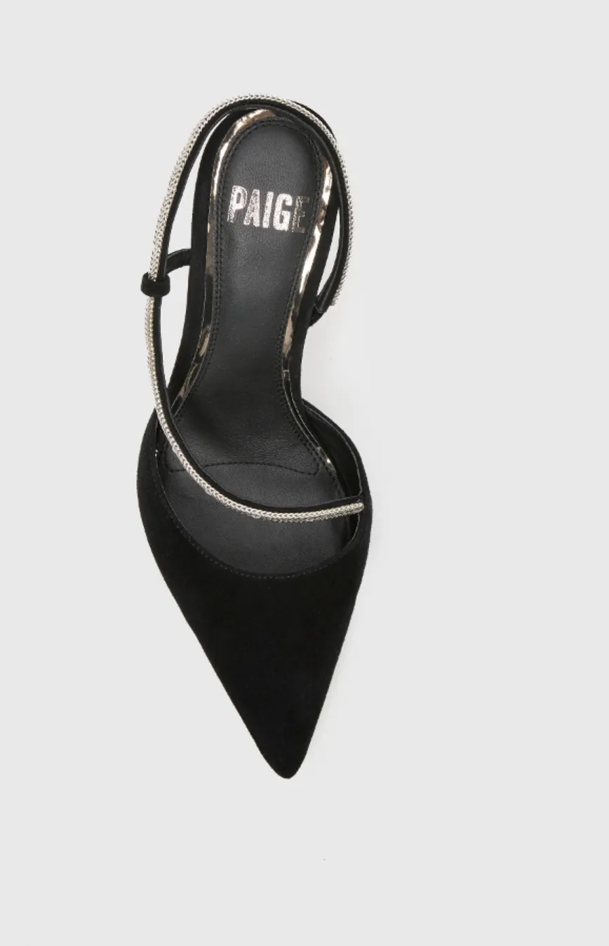 Paige Stephanie Pump Black Suede